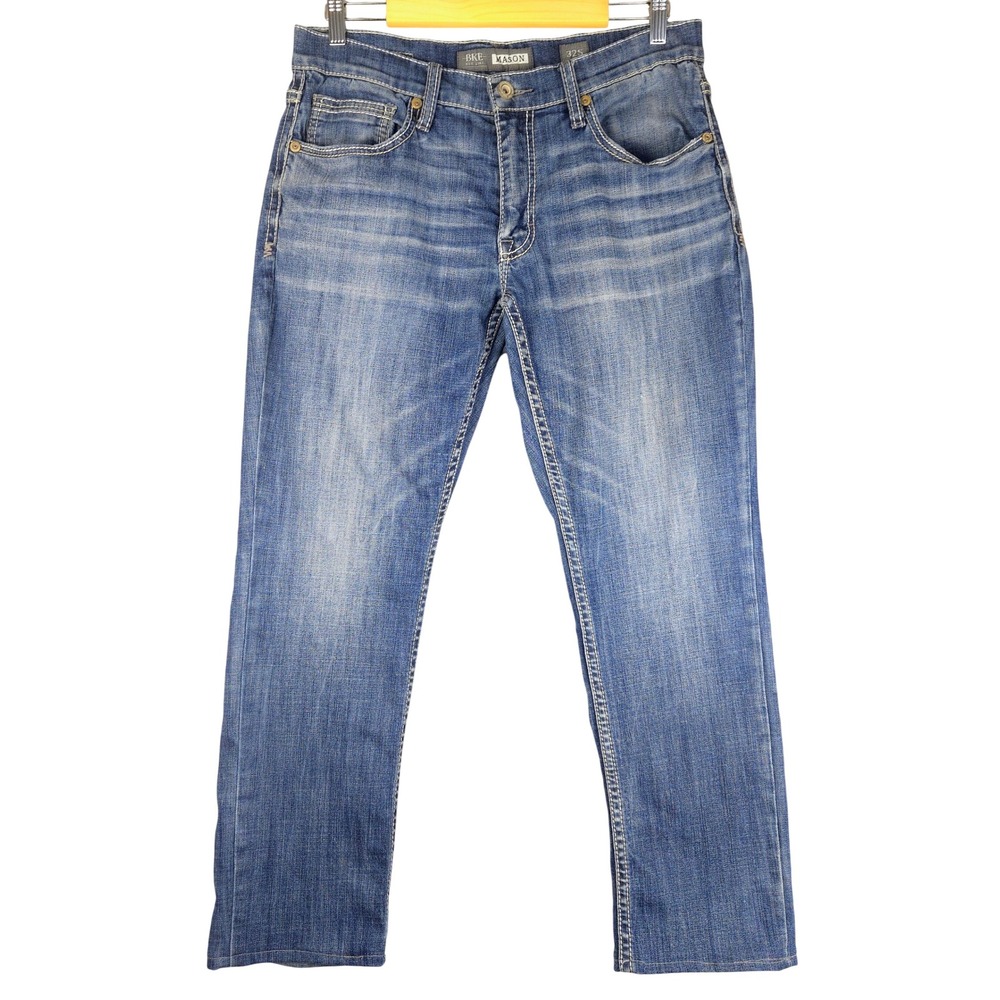 BKE Mason Taper Jeans Mens 32S Medium Wash Stretch Denim Blue 32 x 28